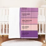 Personalized God Says I Am Name Meaning on Bible Verse Soft Baby Security Blanket with Dotted Backing Religion Gift for Newborns