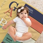 Personalized God Says I Am Name Meaning on Bible Verse Soft Baby Security Blanket with Dotted Backing Religion Gift for Newborns