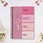 Personalized God Says I Am Name Meaning on Bible Verse A5 Lined Spiral Notebook Baptism Confirmation Gift for Family Christians