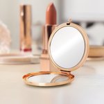 Personalised Compact Makeup Mirror Folded Mirror with Name Wedding Bride Shower Gift for Her Bridesmaid
