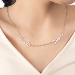 Collana personalizzata con nomi multipli stile minimalista festa della mamma regalo ideale per compleanni e occasioni speciali per donne