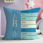 Personalisierte Gott sagt, ich bin Name Bedeutung auf Bibelvers bunte werfen Kissen Abdeckung Home Decor Taufe inspirierend Geburtstagsgeschenk für Ki