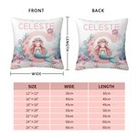 Spersonalizowana poszewka na poduszkę Fantasy Mermaid z inicjałem i imieniem Wystrój domu Urodziny Baby Shower Prezent dla dzieci