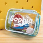 Personalized Portable Crochet Knitting Yarn Spinner Clear Name Bag Set Accessories for Bogg Vacation Travel Supplies Birthday Gift for Craft Lovers