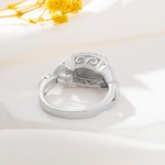 Gepersonaliseerde Zirkoon Gegraveerde Klassieke Monogram Signet Ring met 3 Initialen Verjaardagscadeau voor Vrouwen