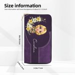 Spersonalizowany wieniec urodzinowy z imieniem postaci z kreskówki Skórzana kopertówka z wieloma przegródkami Prezent urodzinowy dla kobiet