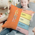 Personalisierte Gott sagt, ich bin Name Bedeutung auf Bibelvers bunte werfen Kissen Abdeckung Home Decor Taufe inspirierend Geburtstagsgeschenk für Ki