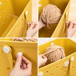 Personalized Portable Crochet Knitting Yarn Spinner Clear Name Bag Set Accessories for Bogg Vacation Travel Supplies Birthday Gift for Craft Lovers