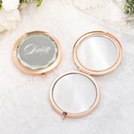 Personalised Compact Makeup Mirror Folded Mirror with Name Wedding Bride Shower Gift for Her Bridesmaid