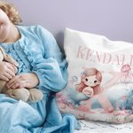 Spersonalizowana poszewka na poduszkę Fantasy Mermaid z inicjałem i imieniem Wystrój domu Urodziny Baby Shower Prezent dla dzieci