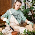 Personalisierte Rose Gänseblümchen Blumen-T-Shirt Sweatshirt mit Text Shop-Eröffnung Geburtstagsgeschenk für Blumenarrangement Gartenarbeit Liebhaber