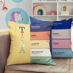 Personalisierte Gott sagt, ich bin Name Bedeutung auf Bibelvers bunte werfen Kissen Abdeckung Home Decor Taufe inspirierend Geburtstagsgeschenk für Ki