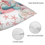Spersonalizowana poszewka na poduszkę Fantasy Mermaid z inicjałem i imieniem Wystrój domu Urodziny Baby Shower Prezent dla dzieci