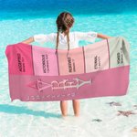 Personalised God Says I Am Name Meaning on Bible Verse Oversized Beach Towel Baptism Confirmation Christmas Gift for Family Christians