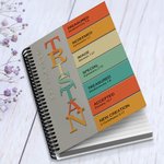 Personalized God Says I Am Name Meaning on Bible Verse A5 Lined Spiral Notebook Baptism Confirmation Gift for Family Christians
