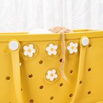 Personalized Portable Crochet Knitting Yarn Spinner Clear Name Bag Set Accessories for Bogg Vacation Travel Supplies Birthday Gift for Craft Lovers