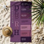 Personalised God Says I Am Name Meaning on Bible Verse Oversized Beach Towel Baptism Confirmation Christmas Gift for Family Christians