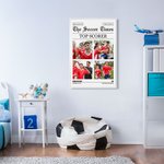 Spersonalizowany plakat ze zdjęciami piłki nożnej 1-4 z tekstem i prezentem urodzinowym dla piłkarzy