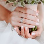 Gepersonaliseerde Zirkoon Gegraveerde Klassieke Monogram Signet Ring met 3 Initialen Verjaardagscadeau voor Vrouwen