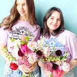 Personalisierte Rose Gänseblümchen Blumen-T-Shirt Sweatshirt mit Text Shop-Eröffnung Geburtstagsgeschenk für Blumenarrangement Gartenarbeit Liebhaber