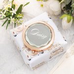 Personalised Compact Makeup Mirror Folded Mirror with Name Wedding Bride Shower Gift for Her Bridesmaid