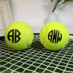 Set 3 Balles de Tennis Personnalisées avec Monogramme et Prénom