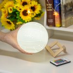 Personalized 3D Volleyball 16 Color Changing Touch LED Night Light with Irregular Wooden Stand Remote Room Decor Birthday Gift for Kids Sports Lover
