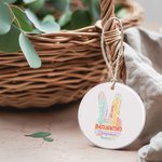 Personalised Word Cloud Bunny Repeating Name Ceramic Easter Basket Tag Home Decoration Easter Gift for Kids