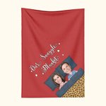 Personalized Our Snuggle Blanket Photo Soft Blanket with Name Valentine's Day Anniversary Gift for Couples