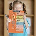 Personalized God Says I Am Name Meaning on Bible Verse Colorful Clipboard with Low Profile Clip Inspirational Birthday Christian Gift for Kid Family