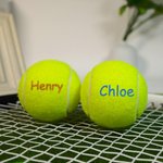 Set 3 Balles de Tennis Personnalisées avec Monogramme et Prénom