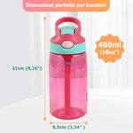 Bottiglia d'acqua personalizzata ecologica a quadrifoglio con nome Regalo di San Patrizio per il ritorno a scuola del bambino