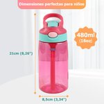 Botella de Agua Trébol de Cuatro Hojas Personalizada con Nombre Día de San Patricio Regalo de Vuelta al Cole para Niño
