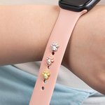 Gepersonaliseerde 3D Bubble Paw Print Watch Band Stud Charm met gegraveerde naam Decoratieve accessoires verjaardagscadeau voor dierenliefhebbers