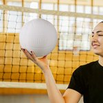 Personalized 3D Volleyball 16 Color Changing Touch LED Night Light with Irregular Wooden Stand Remote Room Decor Birthday Gift for Kids Sports Lover