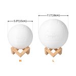 Personalized 3D Volleyball 16 Color Changing Touch LED Night Light with Irregular Wooden Stand Remote Room Decor Birthday Gift for Kids Sports Lover
