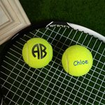 Set 3 Balles de Tennis Personnalisées avec Monogramme et Prénom