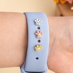 Gepersonaliseerde 3D Bubble Paw Print Watch Band Stud Charm met gegraveerde naam Decoratieve accessoires verjaardagscadeau voor dierenliefhebbers