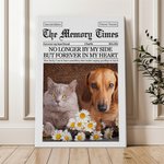 Personalised The Memory Time Dog Cat Pet Photo Poster Painting Framed Painting with Name and Date Home Decor Birthday Gift for Pet Lovers