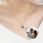 Personalisierte Wassertropfen Foto Projektion Zirkon Halskette Jahrestag Geburtstag Valentinstag Geschenk für Frauen