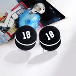 Personalisierte schwarze Hockey Nummer Ohrringe Minimalistische Schmuck Spiel Tag Geburtstag Geschenk für Team-Mitglieder Hockey-Liebhaber