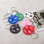 Portachiavi personalizzato in 3D stampato a 45 libbre per il mini peso da palestra con testi Regalo di compleanno per gli appassionati di fitness e sollevamento pesi