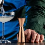 Henkilökohtainen Stainless Steel Cocktail Jigger Mitat kaiverrettu teksti Home Bartending tarvikkeet Isänpäivä lahja alkoholin ystävälle