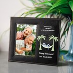 Cadre photo en cuir personnalisé avec textes pour la retraite Cadeau de retraite pour la famille Ami Collègue