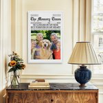 Personalised The Memory Time Dog Cat Pet Photo Poster Painting Framed Painting with Name and Date Home Decor Birthday Gift for Pet Lovers