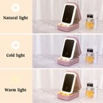 Personalizado Vintage sombrero de vaquero Botas de Nacimiento Flor de cuero Joyero con LED tricolor Cosméticos Espejo Viaje esencial Regalo de cumpleaños para las mujeres