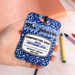 Personalized Classic Apple Composition Book Style Double-sided Hall Pass Teacher Lanyard School Back to School Appreciation Week Gift Primary Teacher
