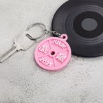 Portachiavi personalizzato in 3D stampato a 45 libbre per il mini peso da palestra con testi Regalo di compleanno per gli appassionati di fitness e sollevamento pesi