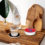 Sous-verres ronds en céramique multicolore personnalisés avec nom et numéro Lot de 4 pendaisons de crémaillère Cadeau d'anniversaire pour les amoureux du sport