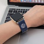 Correa de lona bordada personalizada para Apple Watch Band